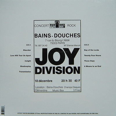 Joy Division Atrocity Exhibition Live in Paris 79